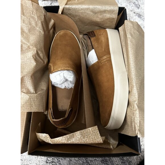 NWB Frye Men's Beacon Suede Leather Slip On Sneakers in Brown Sz 10 US - Picture 8 of 8